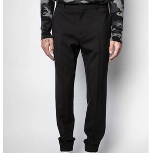 ZADIG & VOLTAIRE Paris Wool Tech Pants Size 32 Black